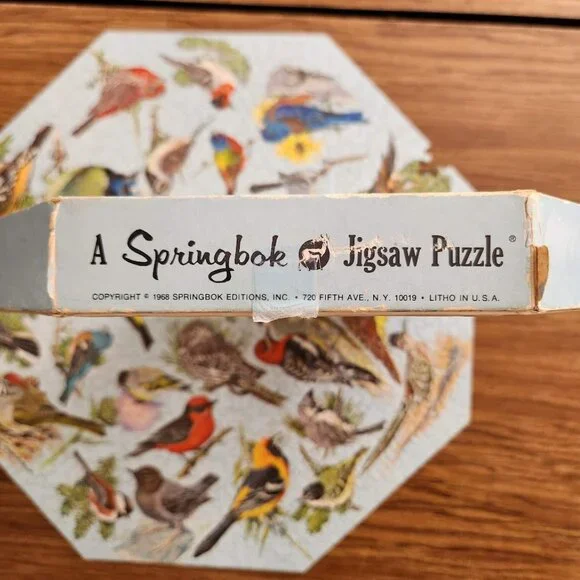 Vintage 500 Piece 1968 Springbok Octagon jigsaw Puzzle Western Birds by …